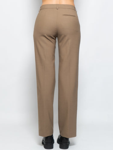 Chino Broek in Wol Rechte Pijp Schors