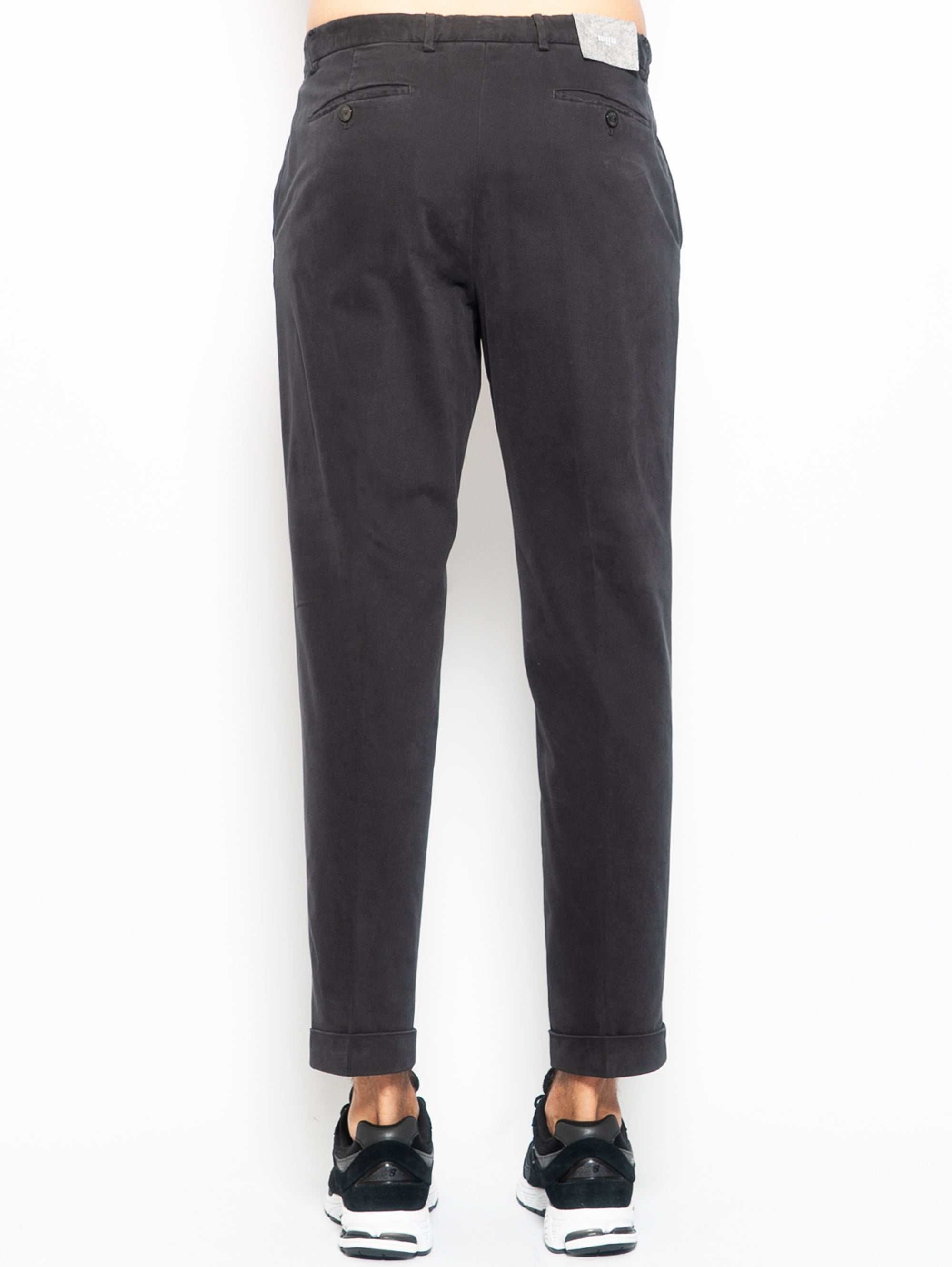 Anthracite Chino Trousers with Elastic Waist