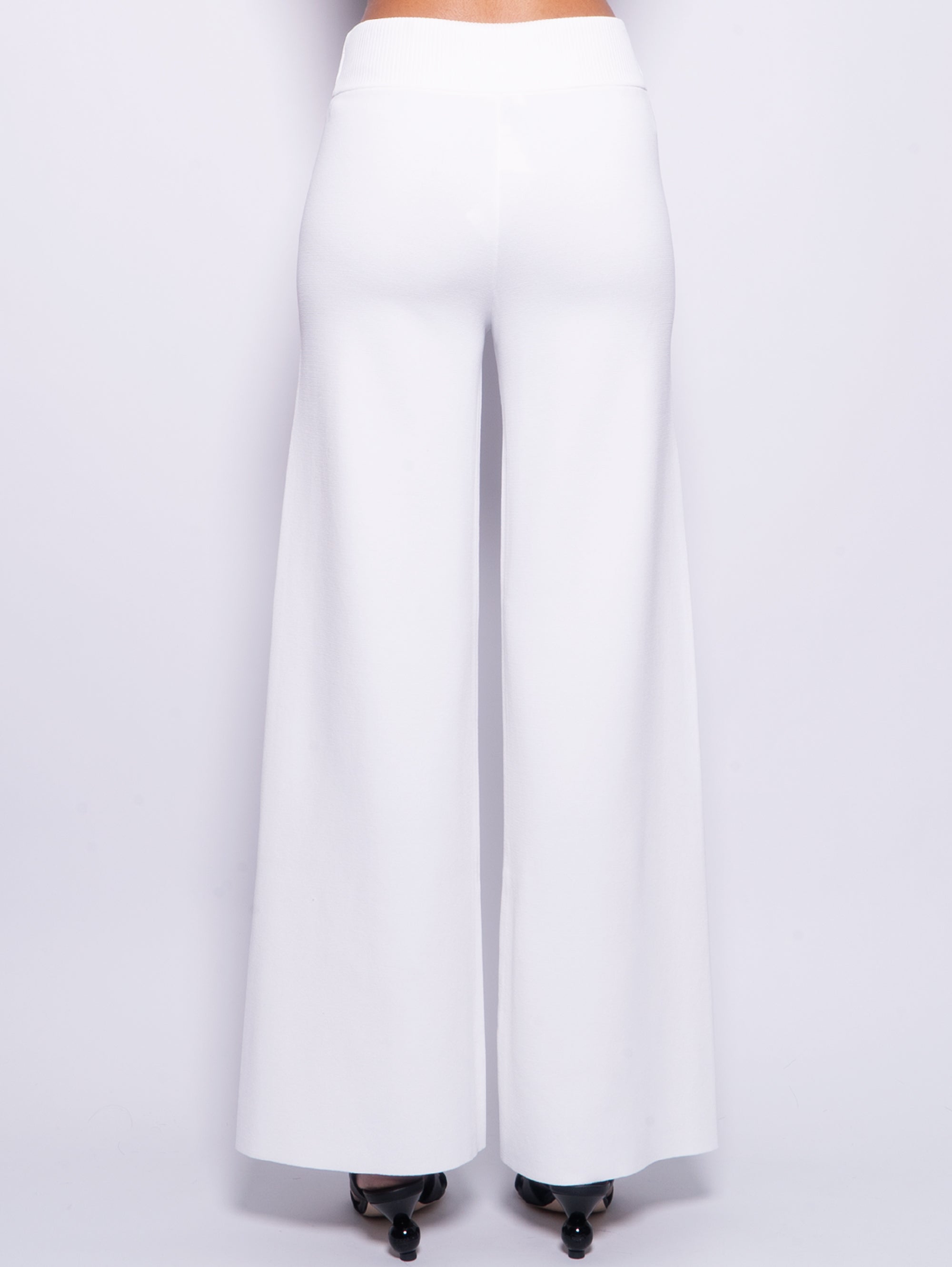 Cropped Pants in Cream Knit