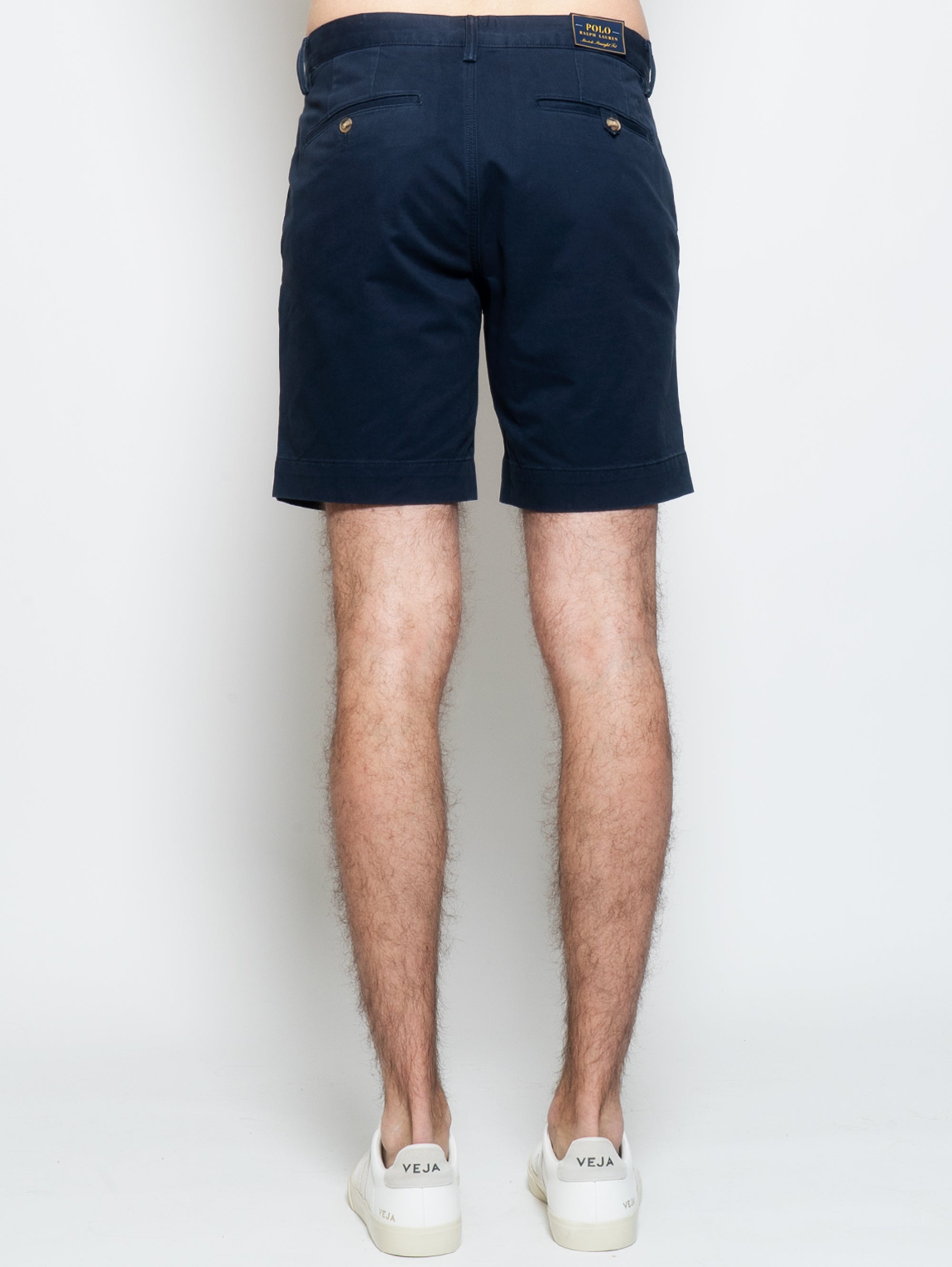 Short in Cotone Straight-Fit Blu