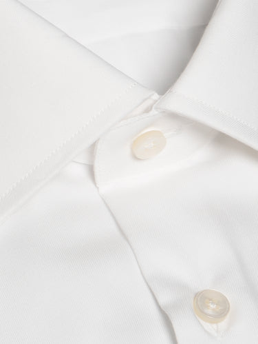Camicia in Twill di Cotone No Stiro Bianca