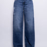 ICON DENIM-Jeans Poppy con Dettagli Used Wide Leg Blu-TRYME Shop