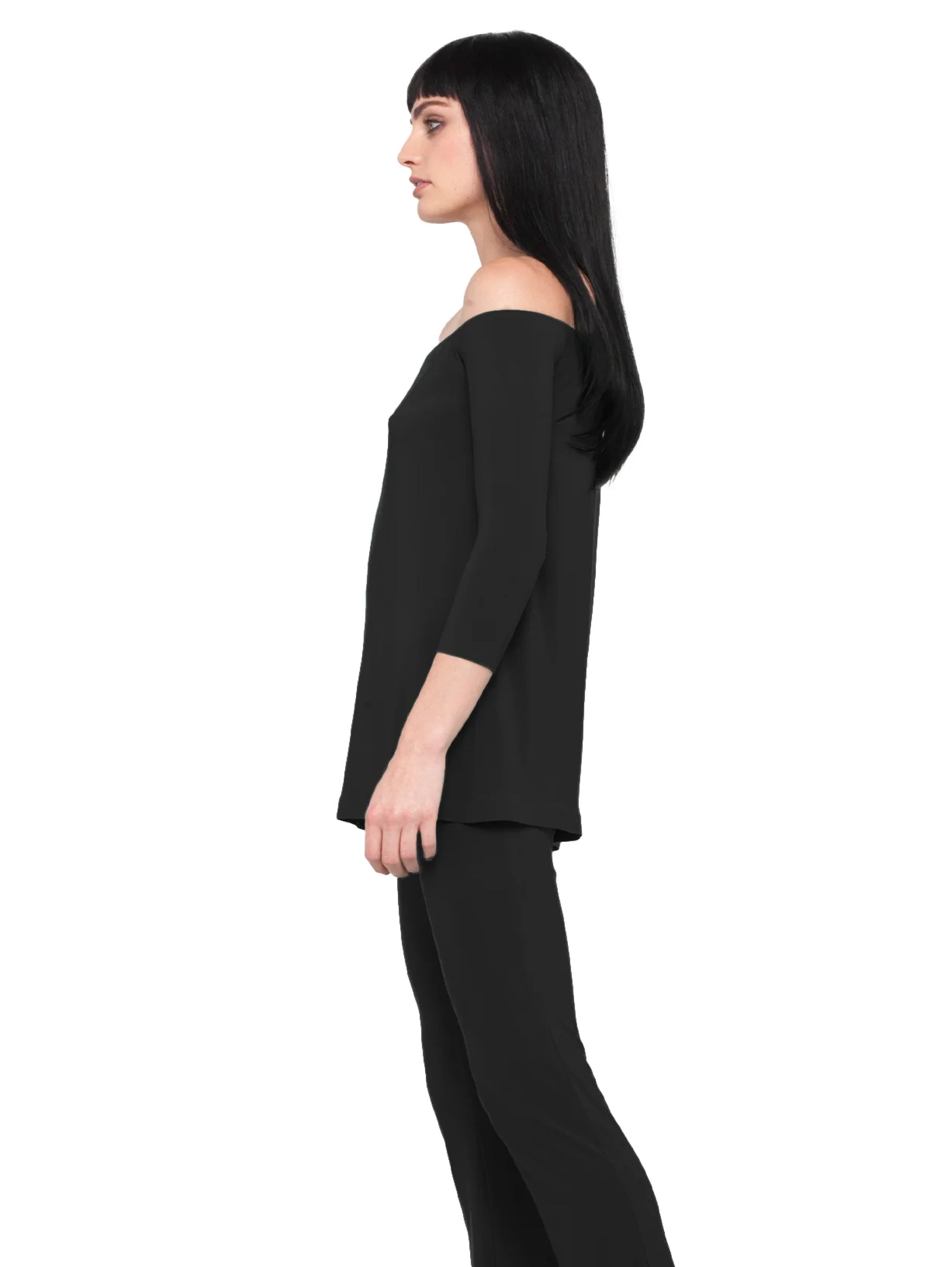 Blusa con Spalle Scoperte Nero