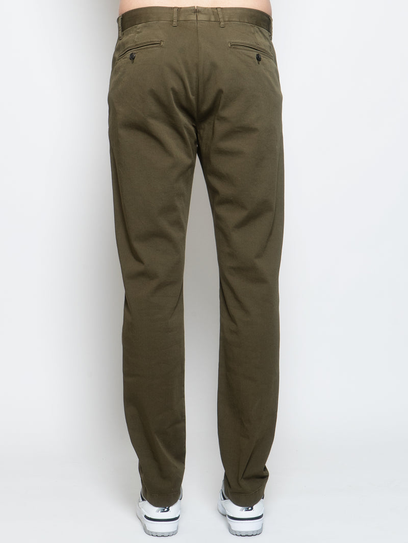 Pantaloni in Gabardine di Cotone Verde