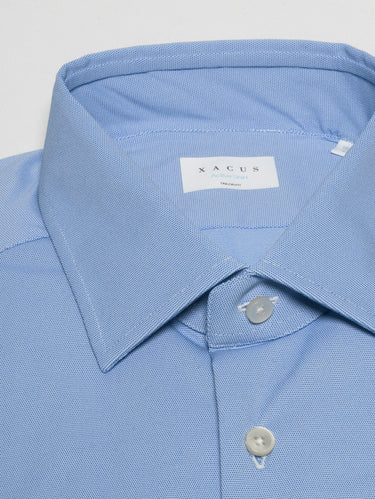 Active Shirt with Micro Polka Dots Light Blue