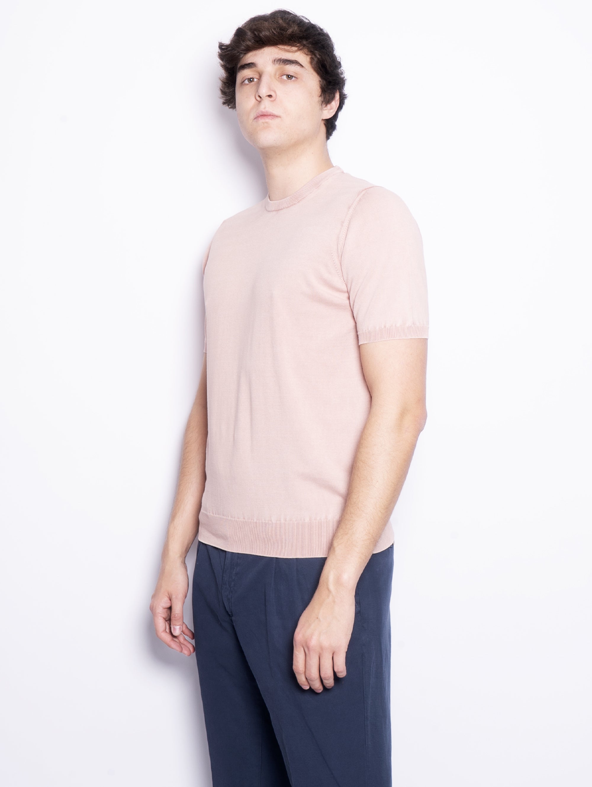 Pink Cotton Short Sleeve Shirt