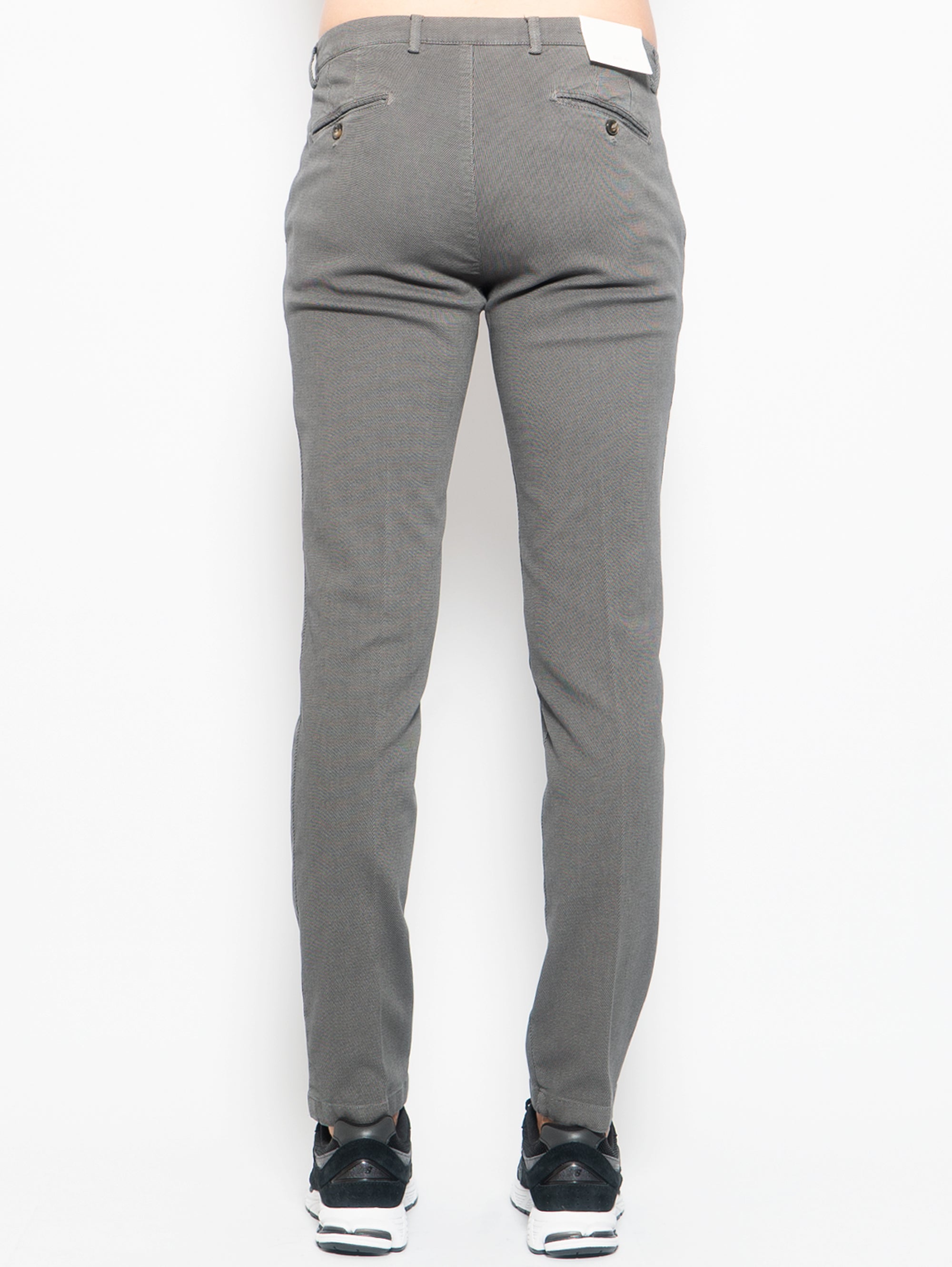 Pantaloni Chino in Cotone Armaturato Salvia