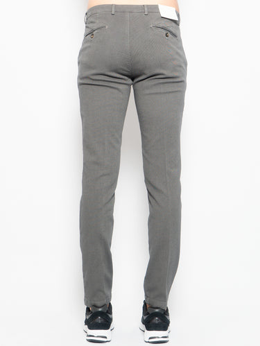 Pantaloni Chino in Cotone Armaturato Salvia