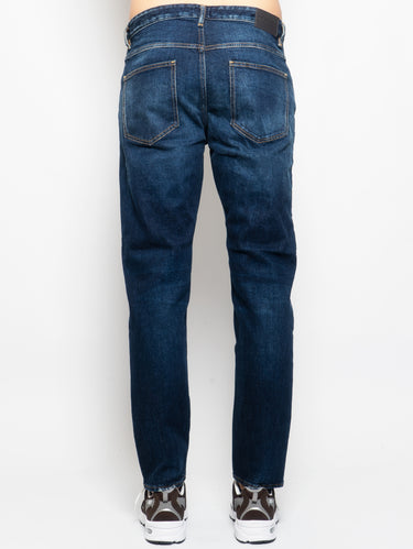 Jeans in Stretch Biologisch Katoen Donkerblauw
