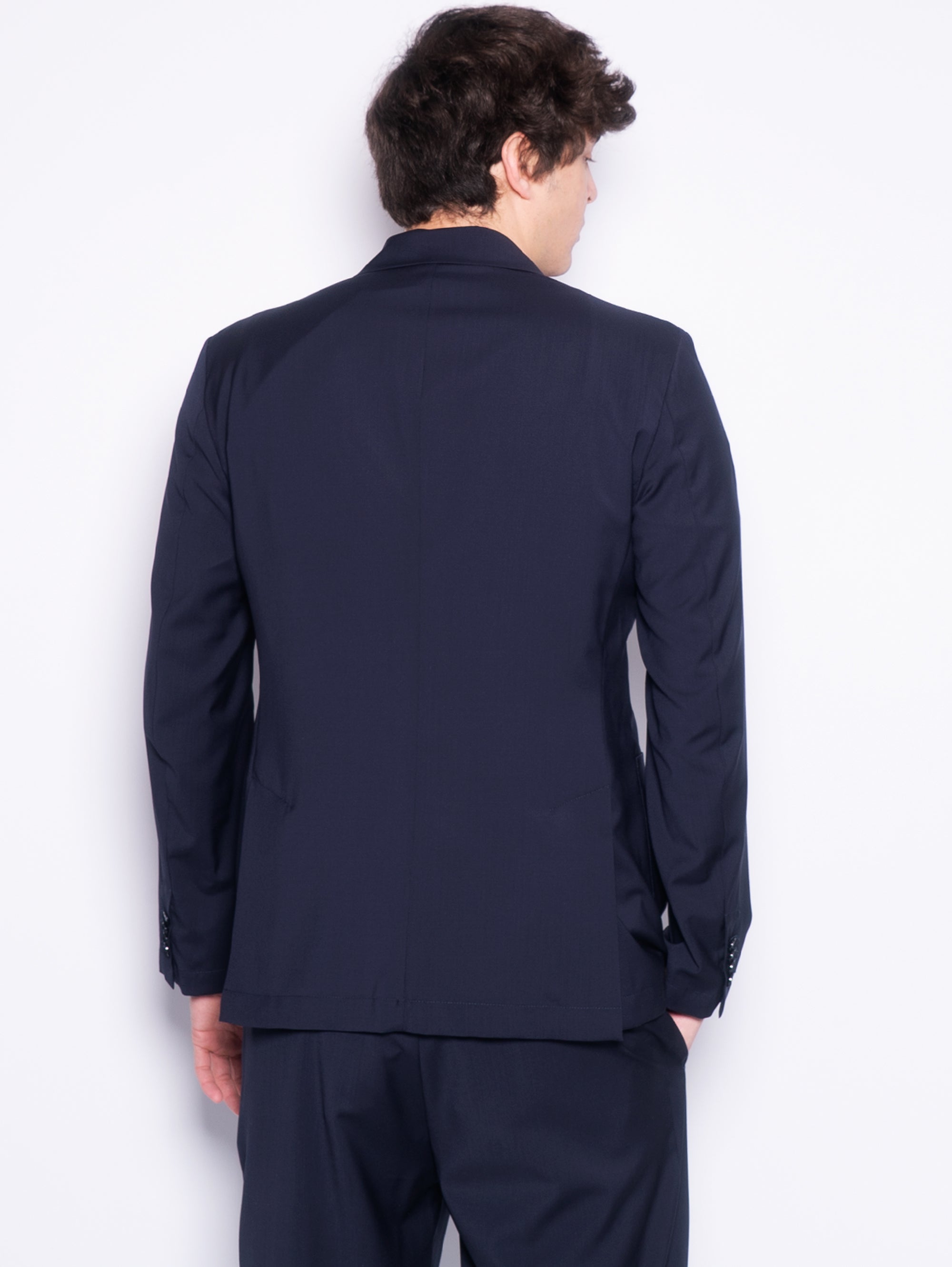 Siroco Navy Blue Unlined Double Breasted Jacket