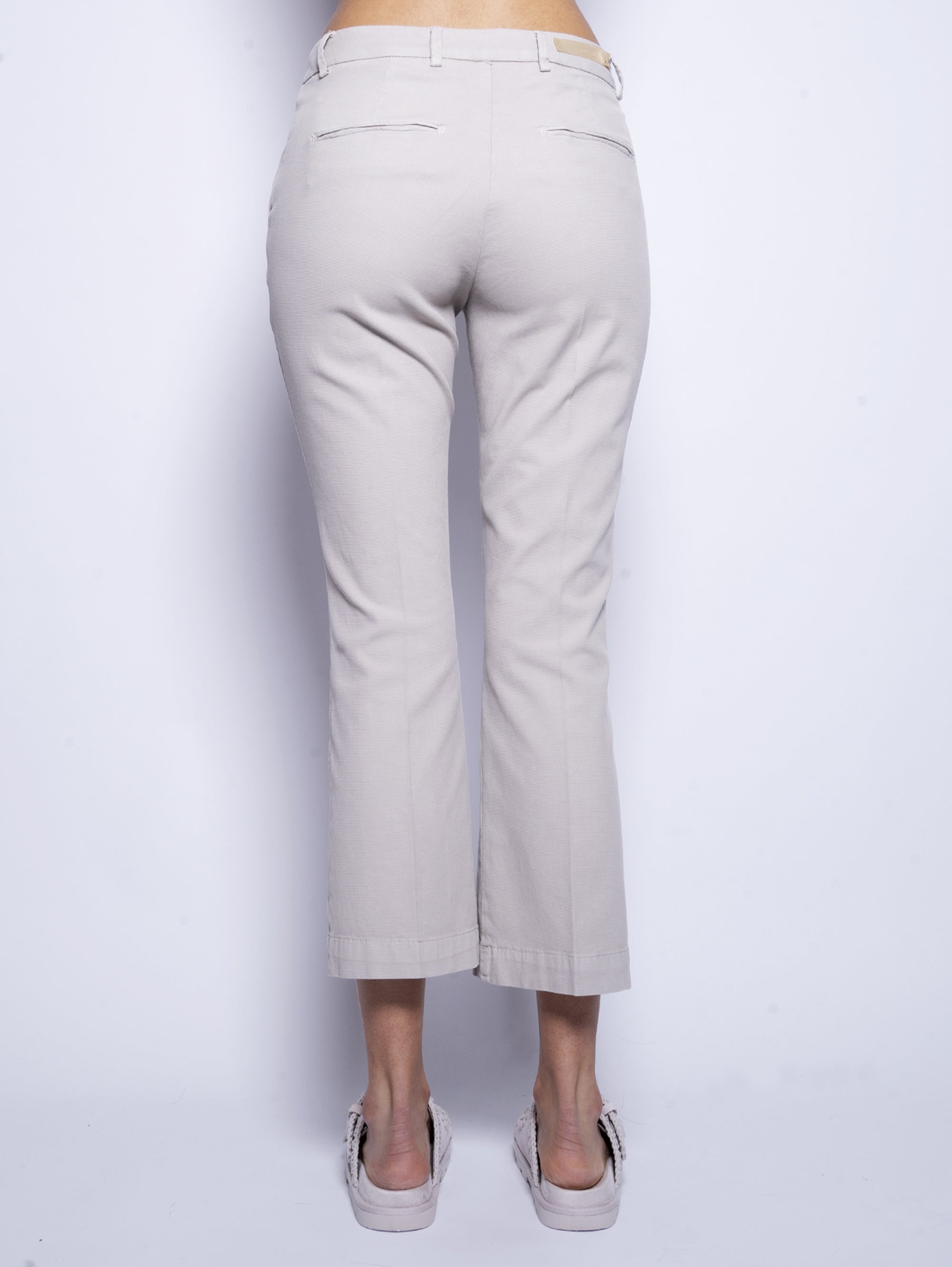 Beige Trompetenhose