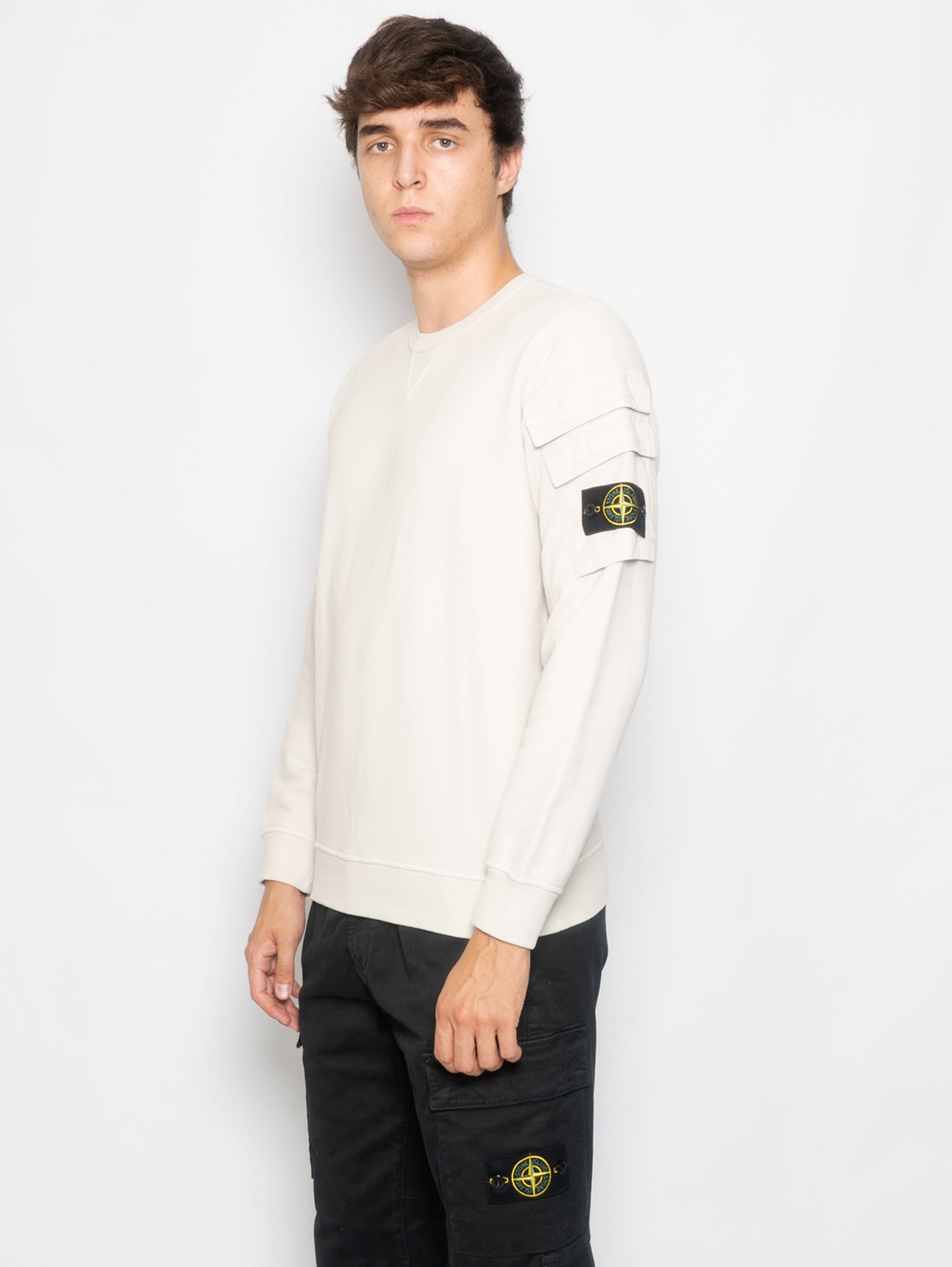 Cotton Sweatshirt with Stucco Pockets
