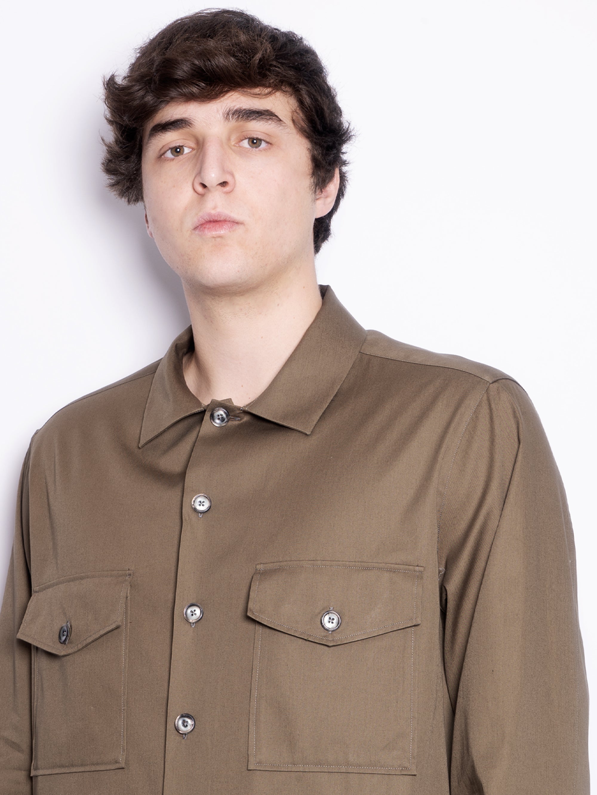 Green Biodegradable Cotton Overshirt