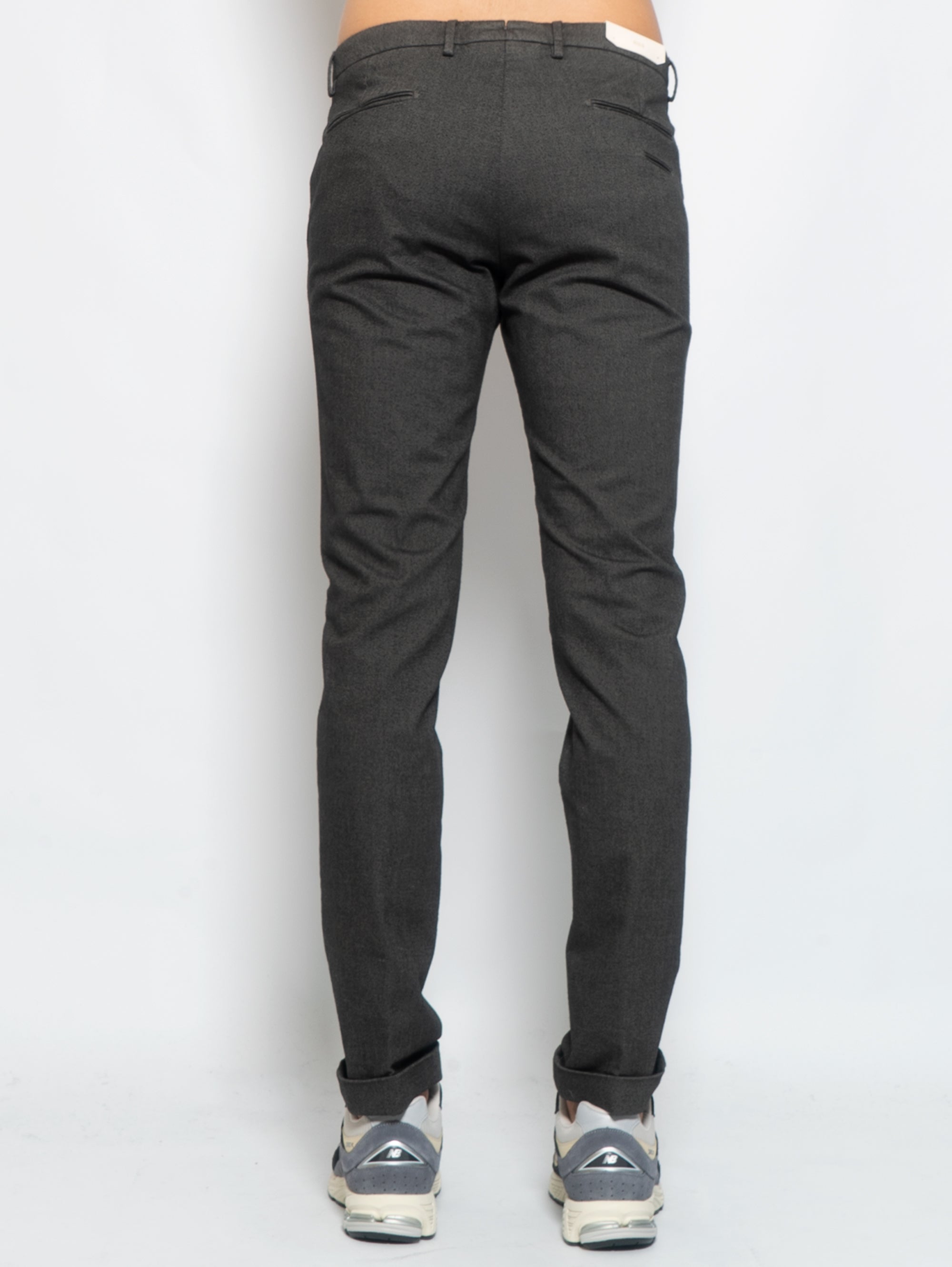 Anthracite Wool Effect Twill Chino Trousers