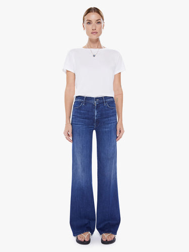 Jeans mit Schlag und hoher Taille in Blau