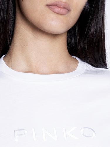 T-shirt met geborduurd logo Wit