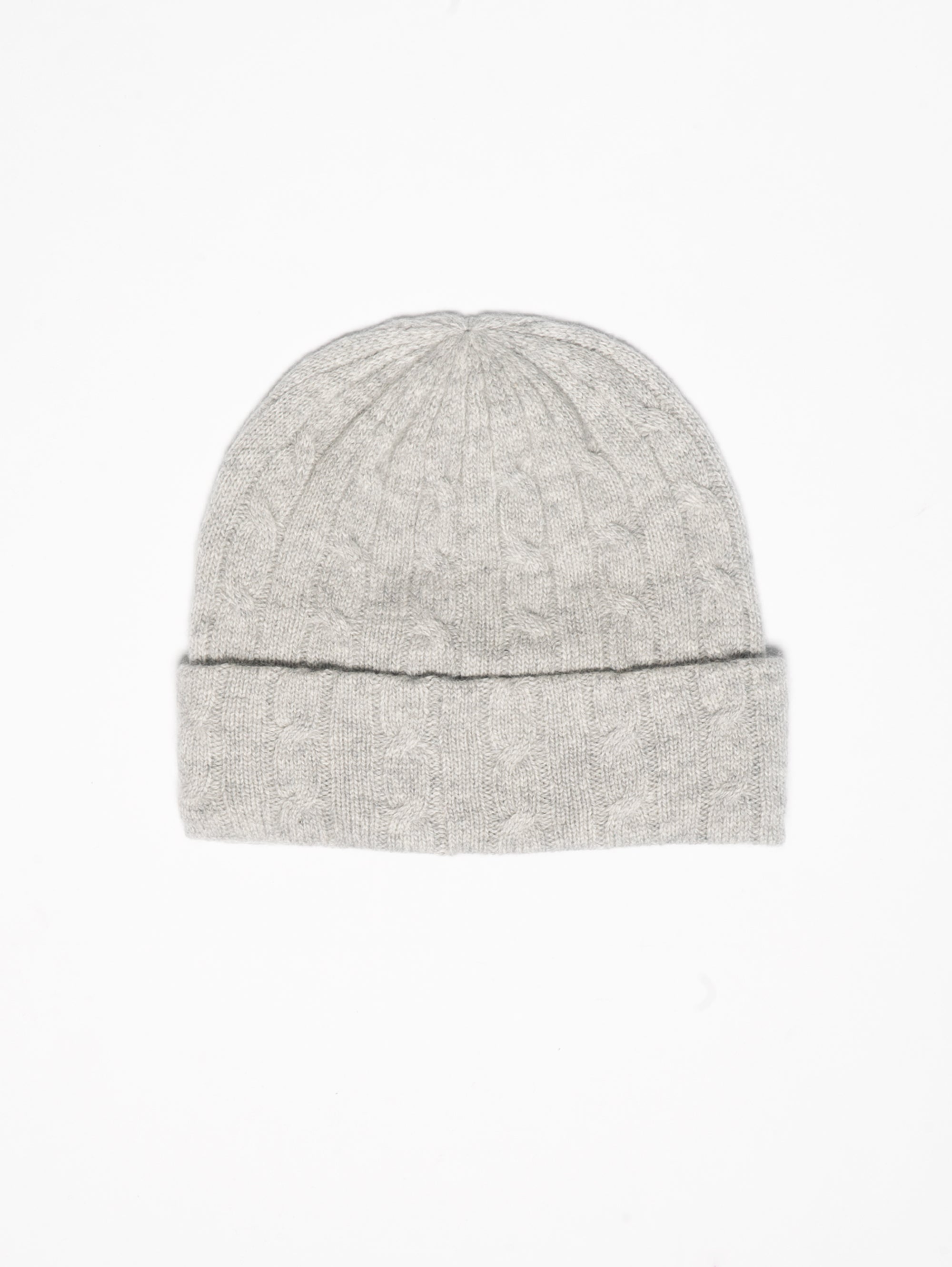 Hat with Gray Wool and Cashmere Braids