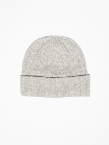 Cappello con Trecce Lana e Cashmere Grigio