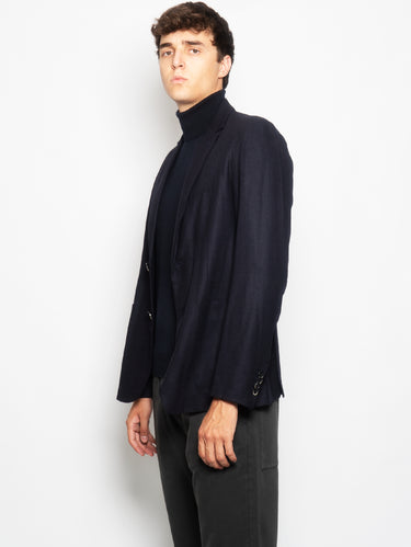 Veste Borgo en jersey de laine bleu