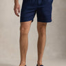 RALPH LAUREN-Bermuda con Elastico in Lino Blu-TRYME Shop