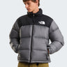 THE NORTH FACE-Giacca Retro Nuptse in Tessuto Ripstop Lucido Grigio Fumo-TRYME Shop
