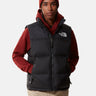 THE NORTH FACE-Gilet Retro Nuptse in Tessuto Ripstop Lucido Nero-TRYME Shop