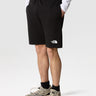 THE NORTH FACE-Shorts in Felpa di Cotone Nero-TRYME Shop