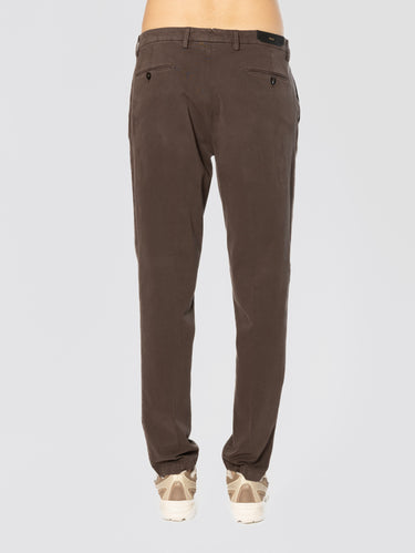 Pantaloni in Rasatello di Cotone Sartoriali Moro