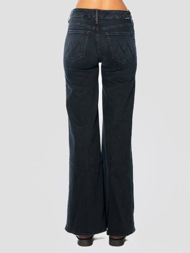 Jean flare à jambes larges bleu foncé