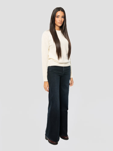 Jean flare à jambes larges bleu foncé