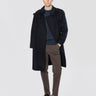 PALTò-Trench Doppiopetto in Panno di Lana Blu-TRYME Shop