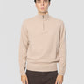 MC2 SAINT BARTH-Maglione Mezza Zip in Lana Beige-TRYME Shop