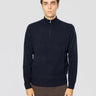 MC2 SAINT BARTH-Maglione Mezza Zip in Lana Blu-TRYME Shop
