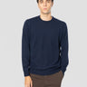FILIPPO DE LAURENTIIS-Maglia Girocollo in Sottile Lana e Cashmere Oltremare-TRYME Shop