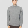 MC2 SAINT BARTH-Maglione Mezza Zip in Lana Grigio Melange-TRYME Shop