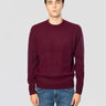 MC2 SAINT BARTH-Maglione Girocollo in Lana Bordeaux-TRYME Shop