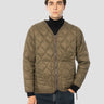 TAION-Piumino Leggero con Scollo a V Verde-TRYME Shop