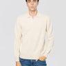 MC2 SAINT BARTH-Maglione Modello Polo in Lana Merinos Sabbia-TRYME Shop