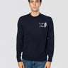 MC2 SAINT BARTH-Maglione in Misto Cashmere con Ricamo Non Voglio Mica la Luna Nero-TRYME Shop