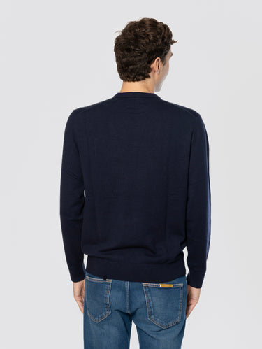 Maglione in Misto Cashmere con Ricamo Non Voglio Mica la Luna Nero