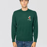 MC2 SAINT BARTH-Maglione in Misto Cashmere con Ricamo E io pago Verde-TRYME Shop