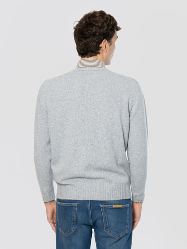 Girocollo in Misto Cashmere Melange Vetro