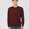FILIPPO DE LAURENTIIS-Maglia Girocollo in Sottile Lana e Cashmere Bordeaux-TRYME Shop