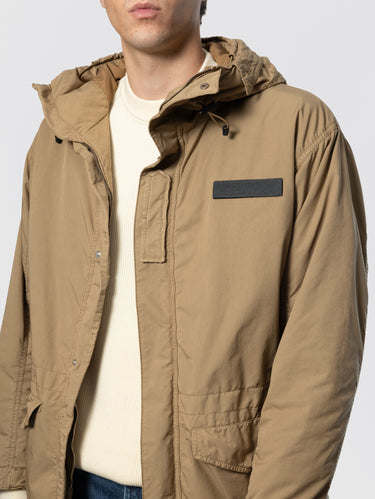 Parka aus Baumwollpopeline „Boom Winter Nylon“ in Beige