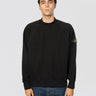 STONE ISLAND-Felpa Gircollo Tubolare in Cotone Nero-TRYME Shop