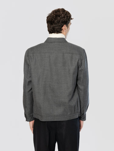 Giubbino in Lana Heritage Grigio Acciaio