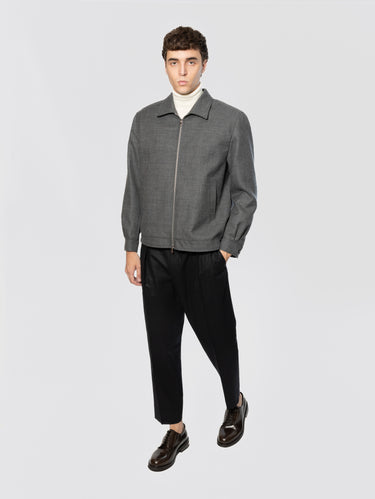 Giubbino in Lana Heritage Grigio Acciaio