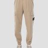 STONE ISLAND-Pantaloni Cargo Jogger in Flanella Biscotto-TRYME Shop