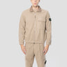 STONE ISLAND-Overshirt in Flanella di Lana Stretch Biscotto-TRYME Shop