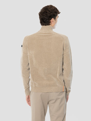 Cardigan in Ciniglia Rasata Sandalo